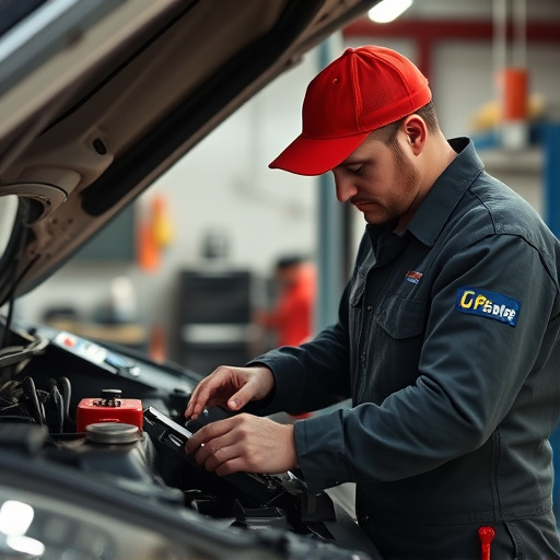 auto technician working