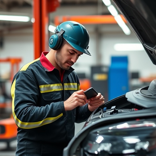 auto technician working