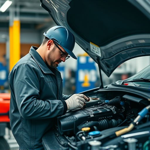 auto technician working