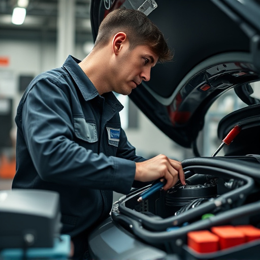 auto technician working