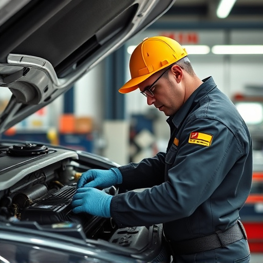 auto technician working