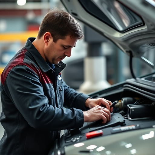 auto technician working