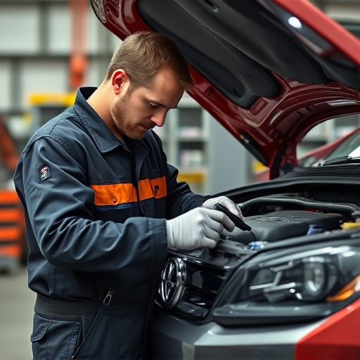 auto technician working