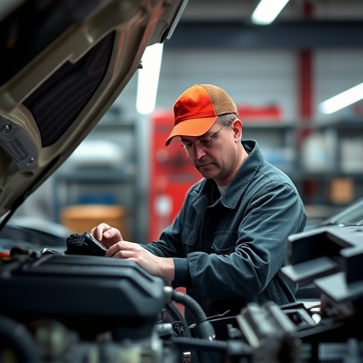 auto technician working