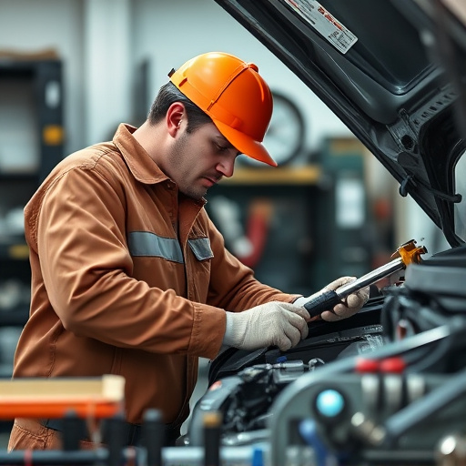 auto technician working