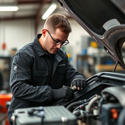 auto technician working