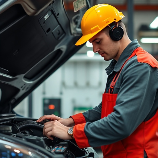 auto technician working