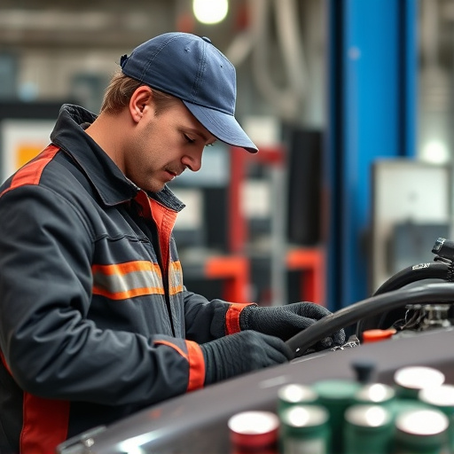 auto technician working