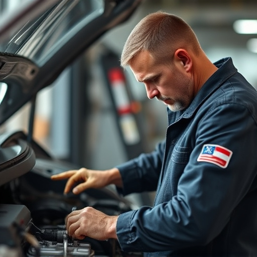 auto technician working
