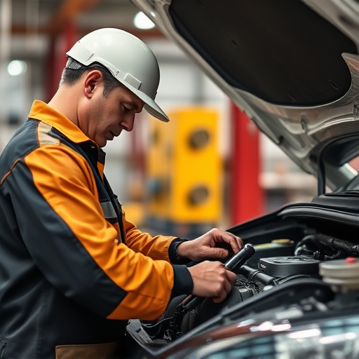 auto technician working
