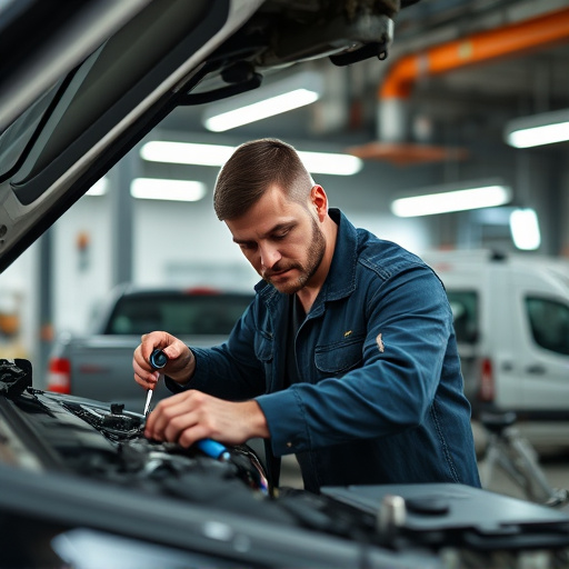 auto technician working