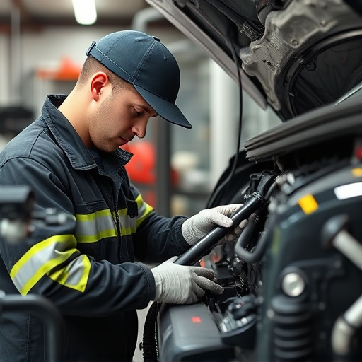 auto technician working