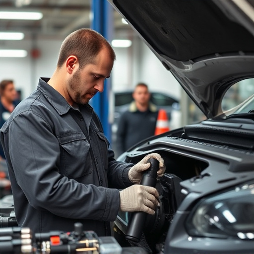 auto technician working