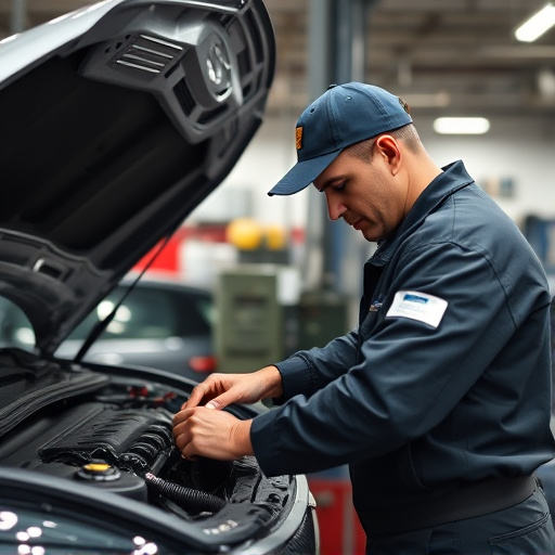 auto technician working