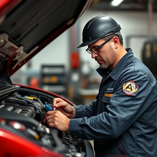 auto technician working
