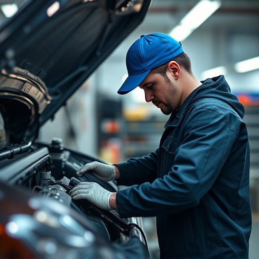 auto technician working