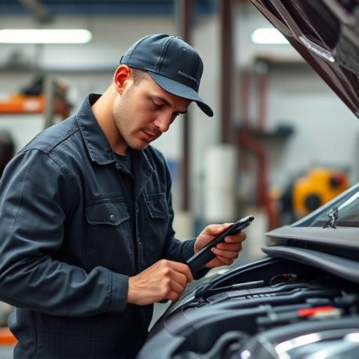 auto technician working