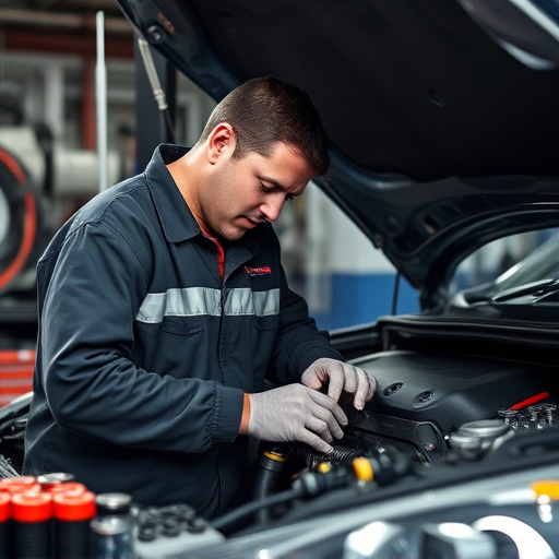 auto technician working
