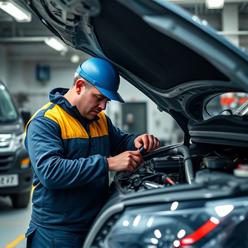 auto technician working