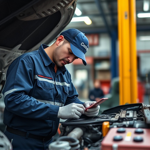 auto technician working