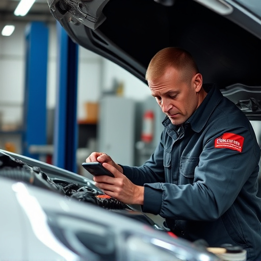 auto technician working