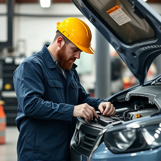 auto technician working
