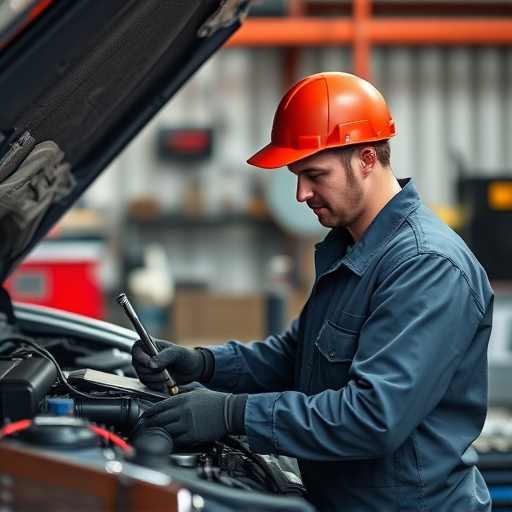 auto technician working