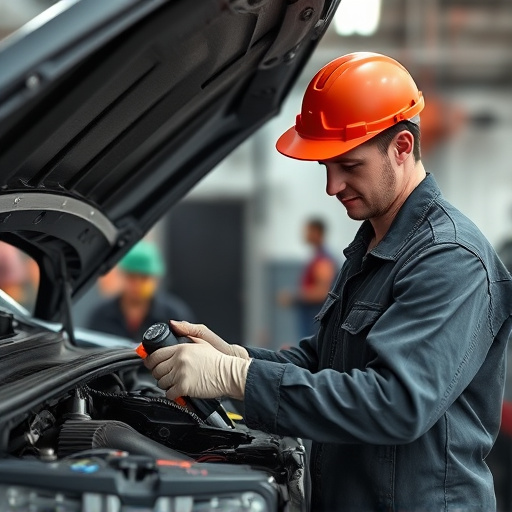 auto technician working