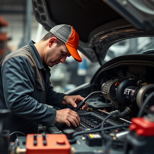 auto technician working