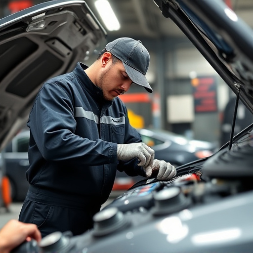 auto technician working