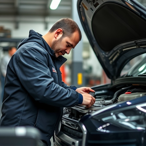 auto technician working