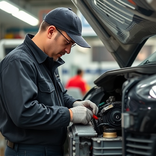 auto technician working