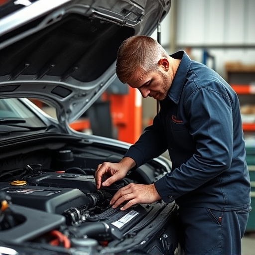 auto technician working