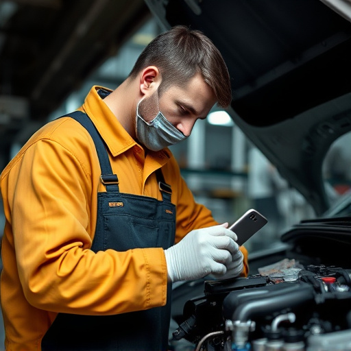 auto technician working