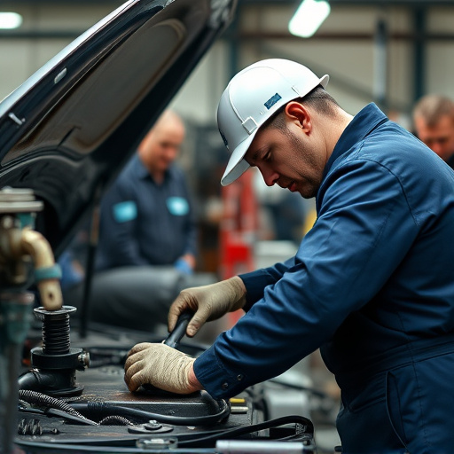 auto technician working