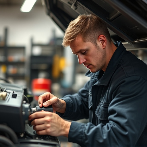 auto technician working