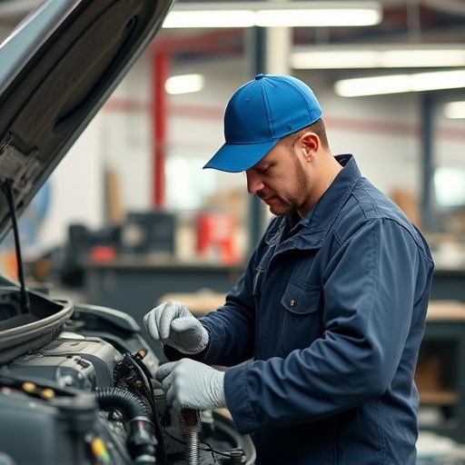 auto technician working