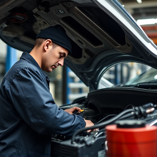 auto technician working