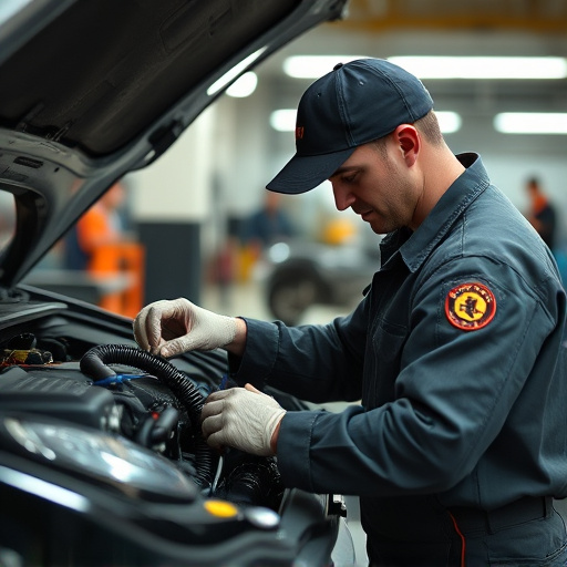 auto technician working