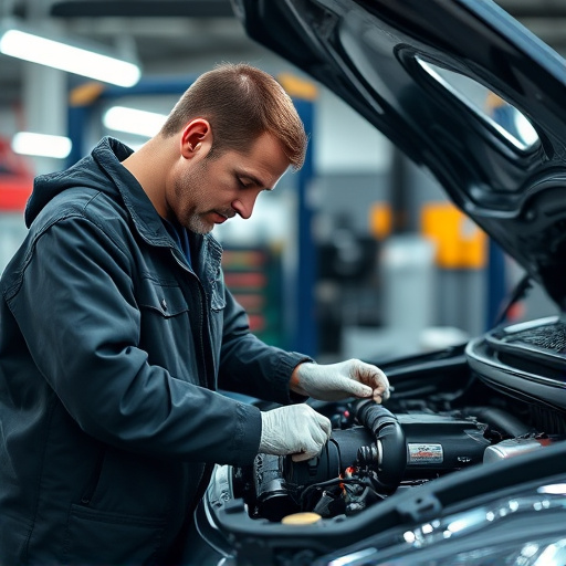 auto technician working