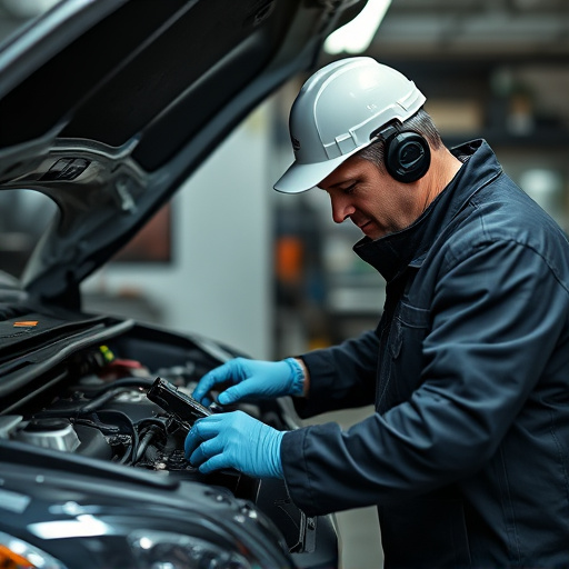 auto technician working