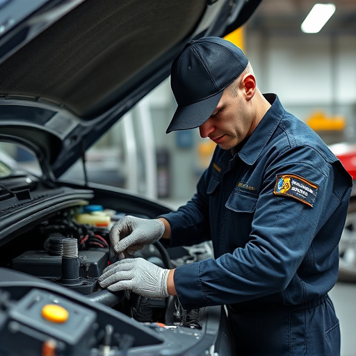 auto technician working
