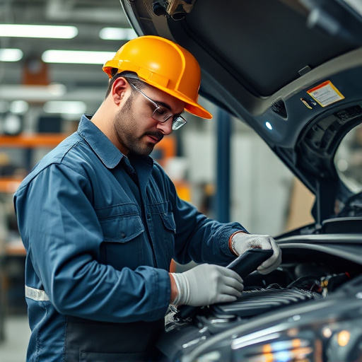 auto technician working