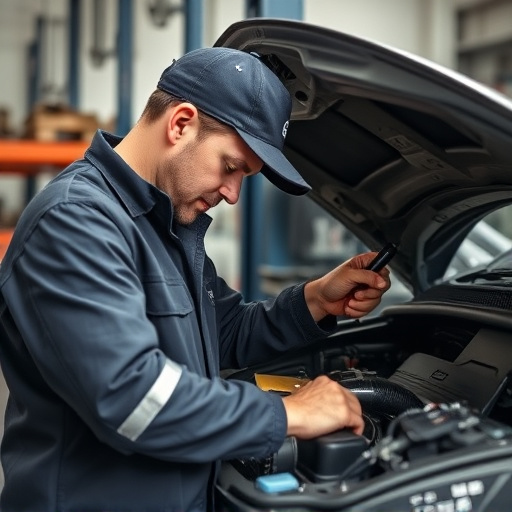 auto technician working