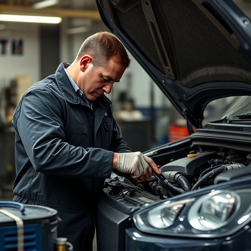 auto technician working