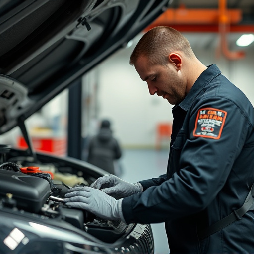 auto technician working