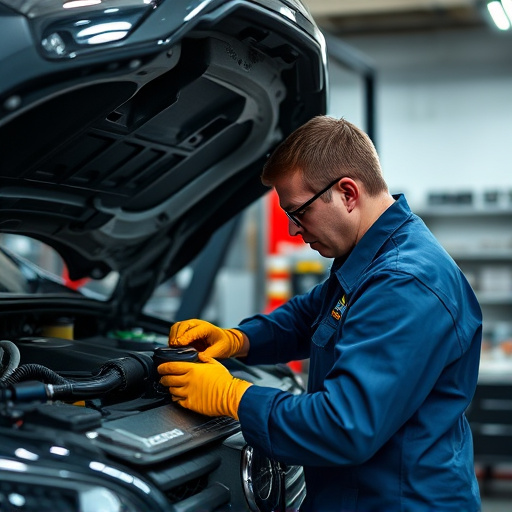 auto technician working