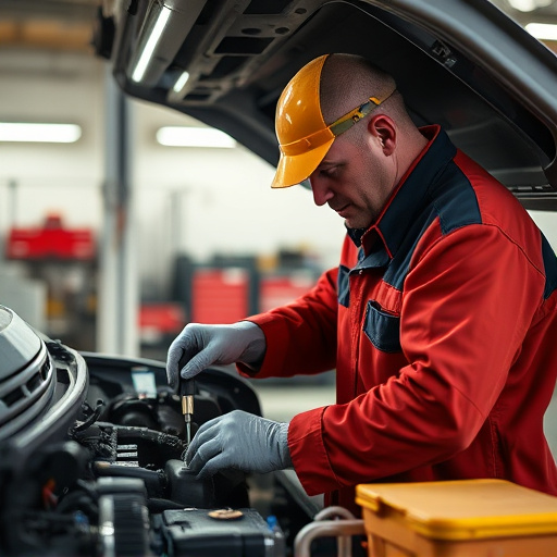 auto technician working