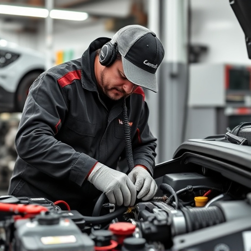 auto technician working