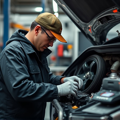 auto technician working